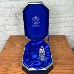 Stuart Crystal - Silver capped Crystal salt shaker only with original box